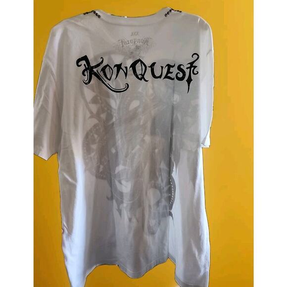 KONQUEST PLATINUM Men's Indian Skull Print T-Shirt XL NWT Excellent A114 - Picture 4 of 7